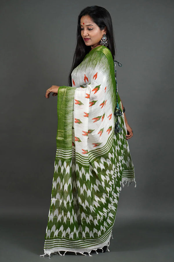 Charu Green Saree