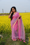 Pink Based Multicolor Mul Cotton Saree