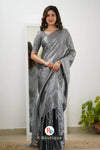 Silver Handloom Tissue Saree