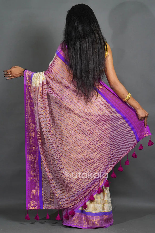 ElegantHandloom Style Saree with Pink Rich Contrast Pallu