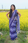 Blue Based Multicolor Mul Cotton Saree