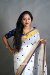 Mul Cotton Saree with Handwoven Motifs