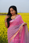 Pink Based Multicolor Mul Cotton Saree