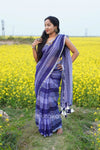 Blue Based Multicolor Mul Cotton Saree