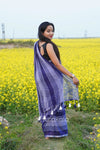 Blue Based Multicolor Mul Cotton Saree