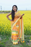 Yellow Based Multicolor Mul Cotton Saree