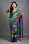 Elegant Multicolor Pastel Stripe Saree