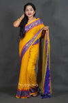Yellow Mul Cotton Saree with Fancy Border