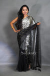 Black Tissue Silk Saree with Elegant Sequence Work