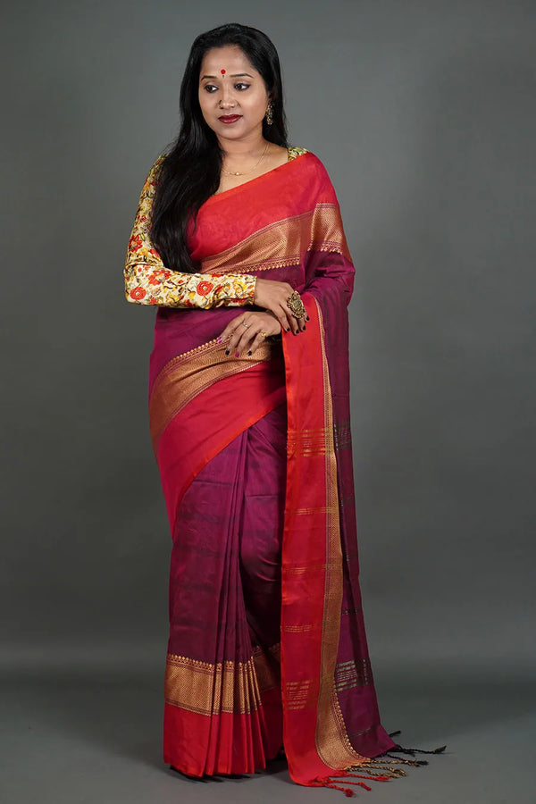 Divya Purple Saree