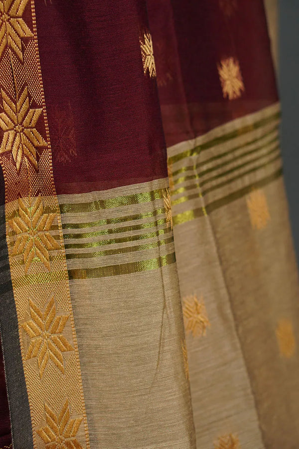 Simran Maroon Saree