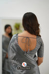Silver Handloom Tissue Saree