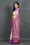 ElegantHandloom Style Saree with Pink Rich Contrast Pallu