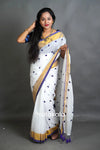 Mul Cotton Saree with Handwoven Motifs