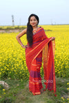 Red Based Multicolor Mul Cotton Saree