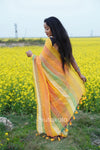 Yellow Based Multicolor Mul Cotton Saree