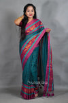 Sea Green Mul Cotton Saree with Fancy Border