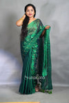 Green Tissue Silk Saree with Elegant Sequence Work