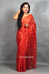Red Tissue Silk Saree with Elegant Siquence Work