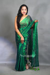 Green Tissue Silk Saree with Elegant Sequence Work