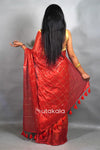 Red Tissue Silk Saree with Elegant Siquence Work
